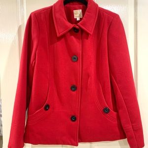 JM Collection red coat.